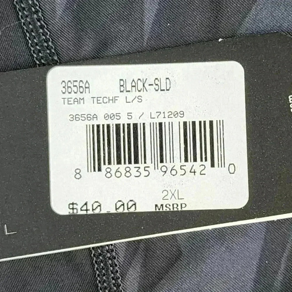 Adidas Techfit climacool black patterned compression workout gym LS shirt XL/2XL - Picture 5 of 7